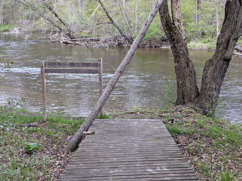 The canoe landing at Camp Weidman