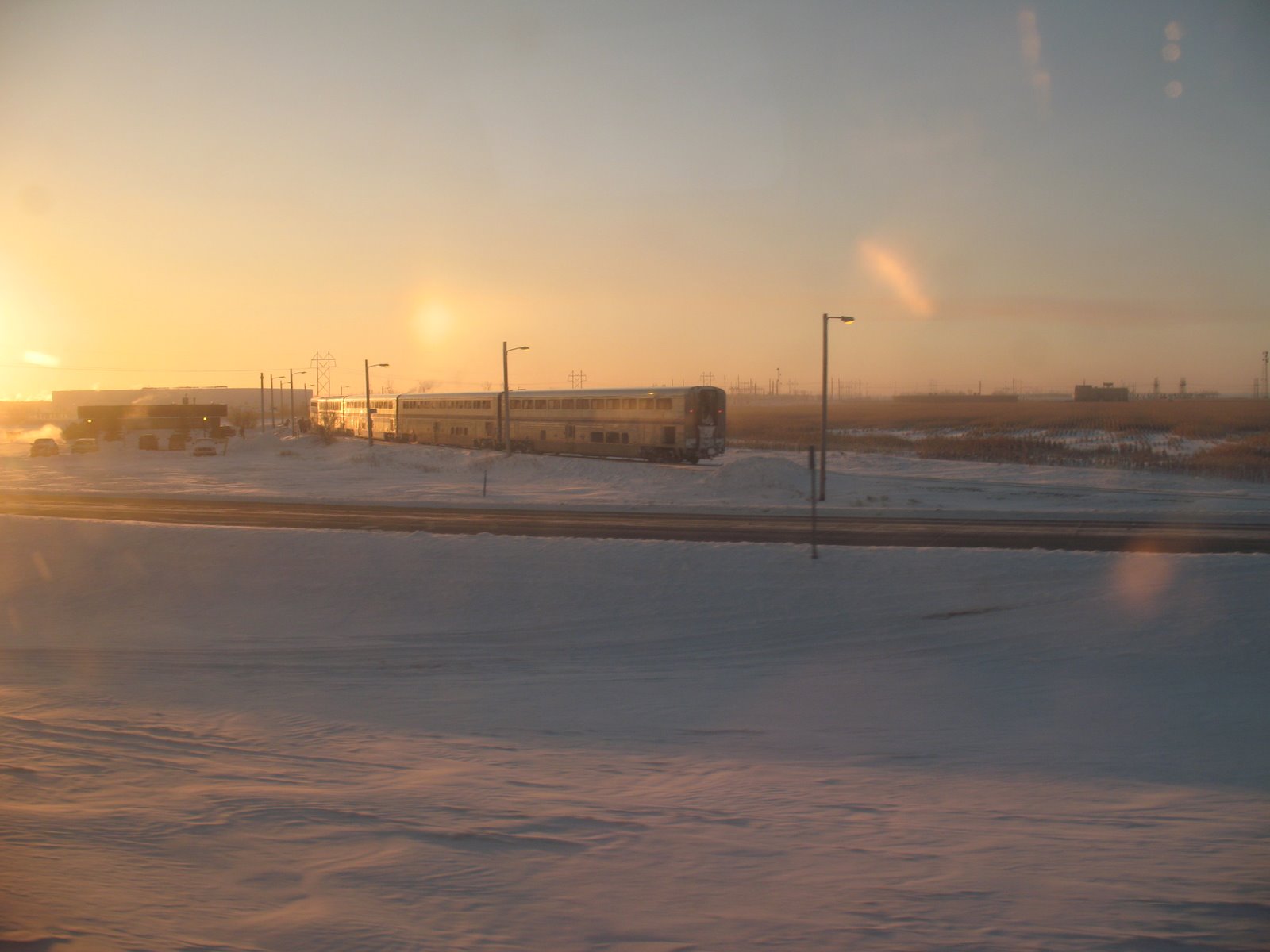 The eastbound Empire Builder pulled onto the wye