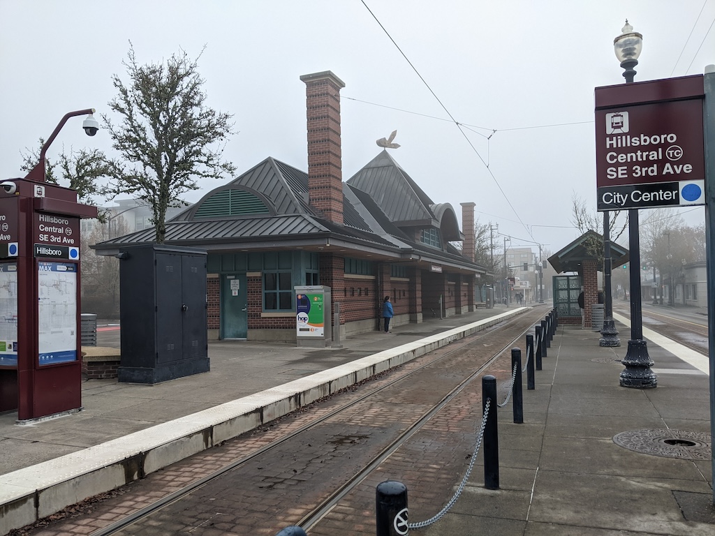 The main station and transit hub in Hillsboro